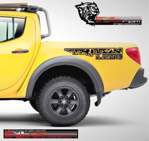 Custom Bed Decal Vinyl Graphics Mitsubishi L200 Triton Evilrpm 12043994628165.jpg