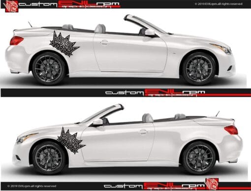 Custom Rear Fender Graphics Decals For Infiniti Q Cabrio Evilrpm 12045503889477.jpg