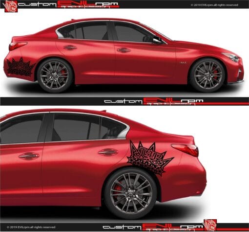 Custom Rear Fender Graphics Decals For Infiniti Q50 Evilrpm 12045087146053.jpg