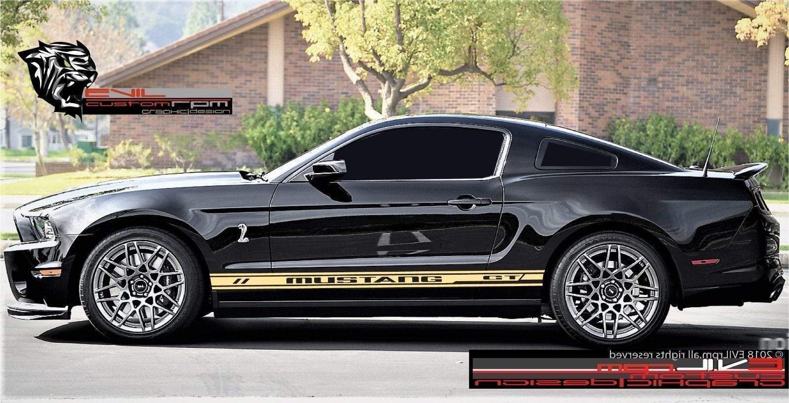 Custom Side Stripe Decal Vinyl Graphics For Ford Mustang Evilrpm 12045076529221.jpg