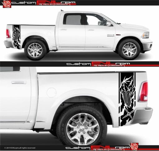 Punisher Truck Vinyl Decals For Dodge Ram Evilrpm 12044047777861.jpg
