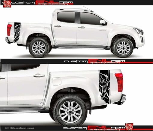 Punisher Truck Vinyl Decals For Isuzu Dmax Evilrpm 12044045877317.jpg