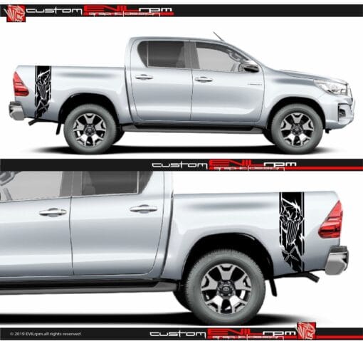 Punisher Truck Vinyl Decals For Toyota Hilux Evilrpm 12044043878469.jpg