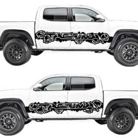 toyota tacoma side door graphic sticker decals evilrpm 12044
